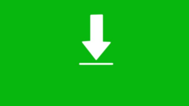 4k animated bouncing slide to down arrow on green background. directional swipe arrow, animated arrow pointing to downwards . directional arrow or down Arrow signal animation. down arrows moving icon 