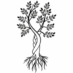 Obraz premium vector tree silhouette