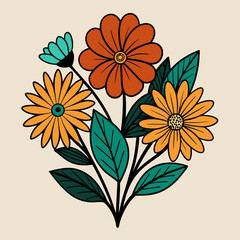 vector illustration of flowers