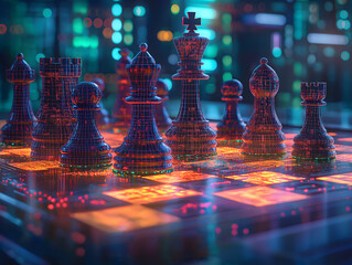 Cyberpunk Chessboard