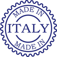 Made in Italy stamp logo design illustration