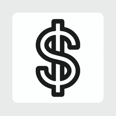 Obraz premium Dollar Sign Icon Against a Simple Background 