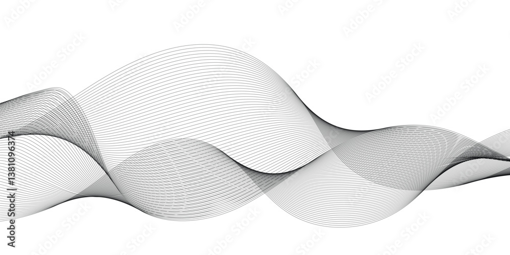 Poster abstract wave line business background. thin line wavy abstract vector background. curve wave seamle