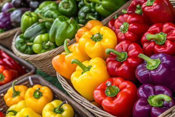 colorful bell peppers, capsicum