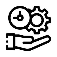 Obraz premium leave management line icon