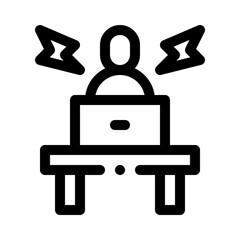 Obraz premium workload line icon