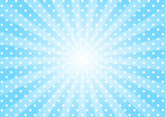 ポップな水色の集中線