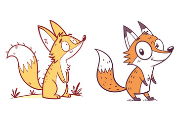 Baby Fox vector design cartoon