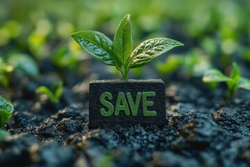 City and garden, save the planet and energy concept