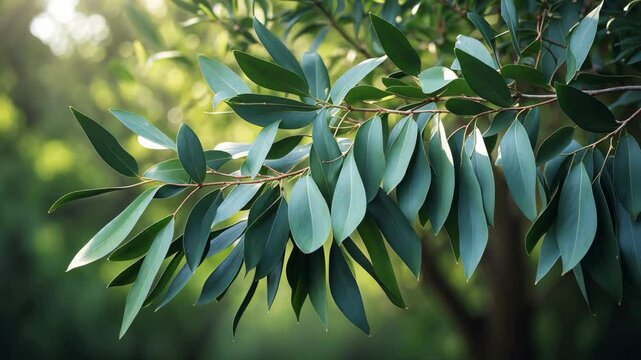 Branch of the eucalyptus tree