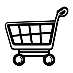Vector shopping cart icon. Modern design, perfect for e-commerce.