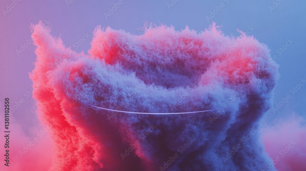 Aufkleber Ethereal Digital Dreamscape Immersive Chromatic Fluid Dynamics - Next-Gen Visual Arts, AI-Generative Aesthetic Experience in Gradient Nebula Design