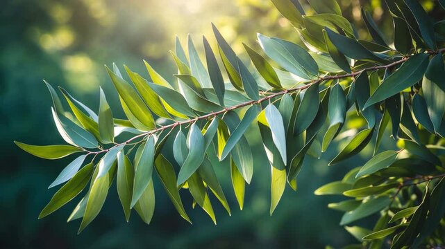 Branch of the eucalyptus tree