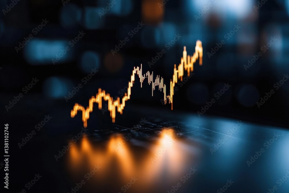 Leinwandbilder AI-Powered Market Insights Dynamic Candlestick Visualization Revealing Algorithmic Trading Trends and Financial Data Analytics for Next-Gen Investors