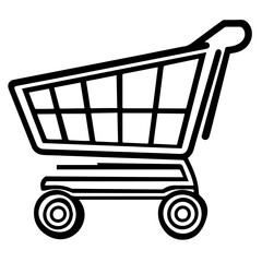 Vector shopping cart icon. Modern design, perfect for e-commerce.