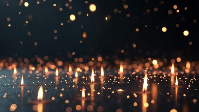 Fire embers particles against a black backdrop. Fire sparks backdrop.