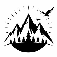 Obraz premium mountain icon set