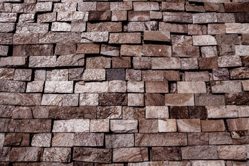 Rock wall. Background of stone for decoration. texture for design. Granite pebbles texture
