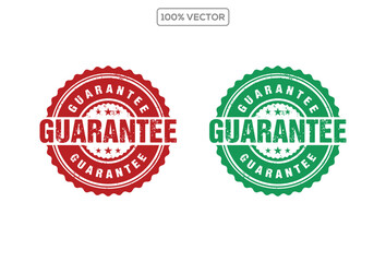 Guarantee Badge Rubber stamp icon vector design templates simple