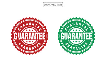 Guarantee grunge isolated ribbon stamps. Best quality guarantee label seal stamps