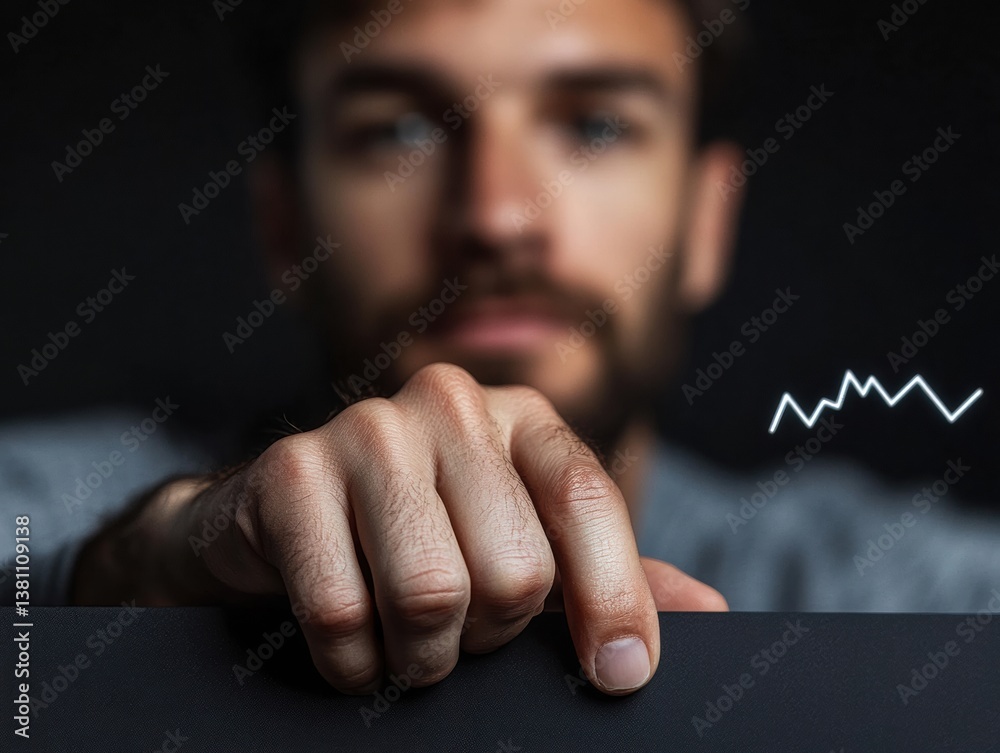 Fototapete Minimalist Data Visualization Entrepreneurial Focus and Precision Analytics - Dynamic Growth Strategies for Next-Gen Business Intelligence