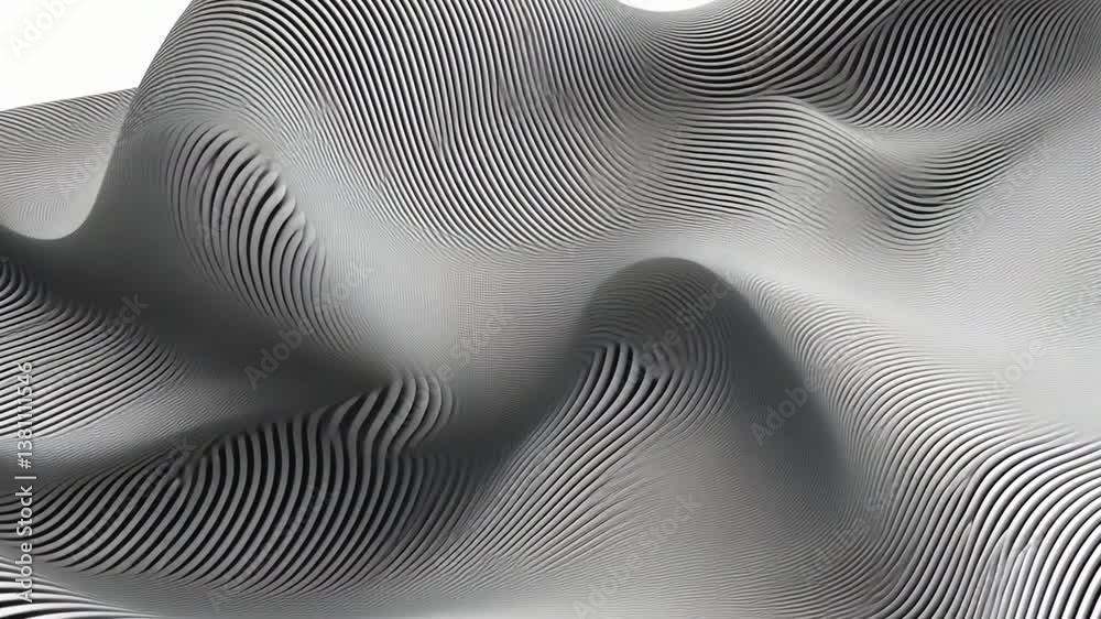Poster abstract lines create a dynamic visual landscape with depth generative ai