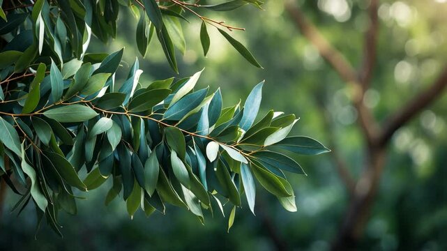 Eucalyptus branch from a tree