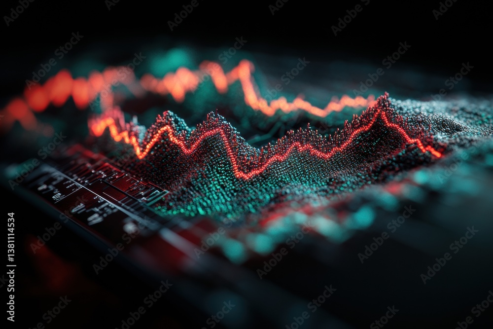 Poster Quantum Data Visualization Next-Gen Financial Analytics with Immersive Market Trend Mapping - AI-Powered Economic Intelligence Breakthrough