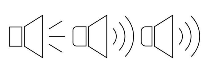 set of volume icon. sound icon. speaker icon. flat style. vector design.