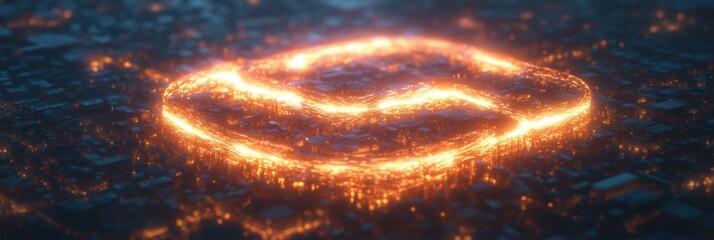 Futuristic 5G Network Visualization Luminescent Digital Infrastructure Transforming Urban Connectivity with Holographic Technological Innovation