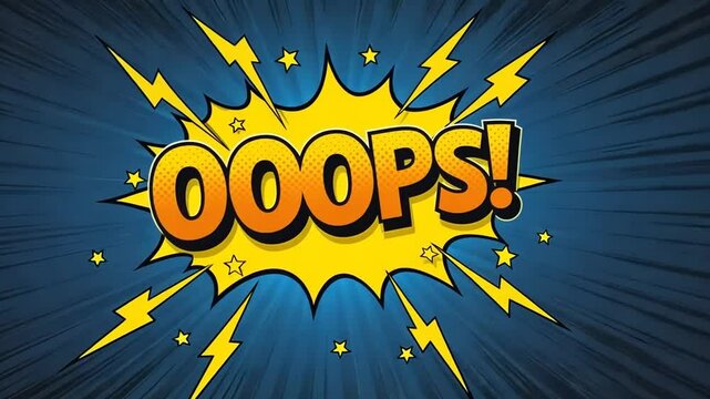 Oops! Comic Book Style Speech Bubble Graphic