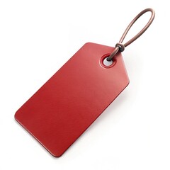 Fototapeta premium Crimson tag isolated on white background