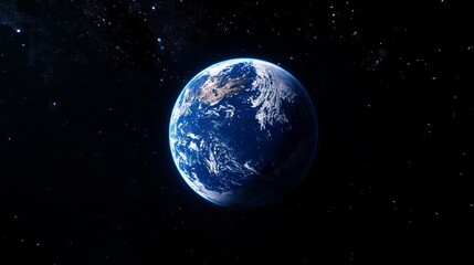 Obraz premium Cosmonaut floating in space with Earth visible in the background on International Day of Human Space Flight