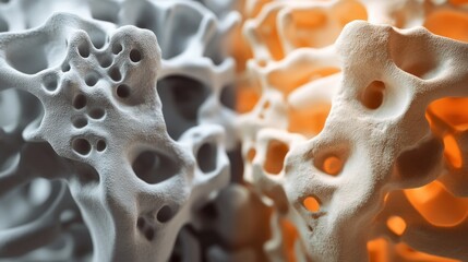 a comparison of normal bones vs osteoporotic bone