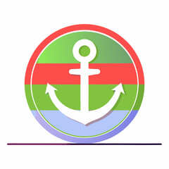 Obraz premium anchor icon vector illustration