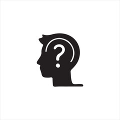 human head with question