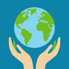 hands holding earth