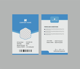 Modern id card design layout