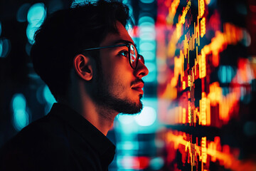 Abstract financial visualization chart generated with AI