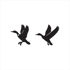 Obraz premium vector illustration of a pair of birds