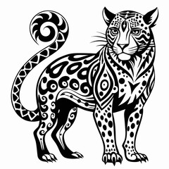 Fototapeta premium vector illustration of a tiger