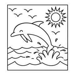 Summer Coloring Pages, bold & easy coloring page, summer background, summer food, Summer vacation, Hand drawn coloring page, Summer set of icons, Travel, beach, summer holidays, Vector illustration