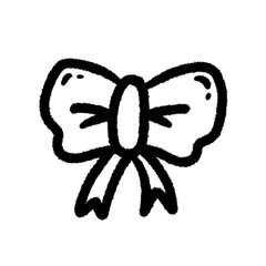 bow and ribbon png cartoon cute handwrite kid and doodle line outline hand-writen clipart element design for decoration design art