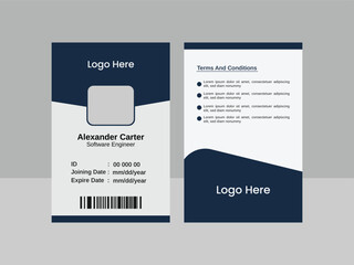 Modern id card design layout, id cards vector