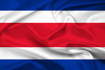 Flag Of Costa Rica, Costa Rica flag, National flag of Costa Rica. fabric flag of Costa Rica.
