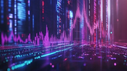 Fototapeta premium Abstract Stock market forex finance business trading graph infographic futuristic banner background finance investing background with charts data and graphs