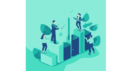 business team flat vector