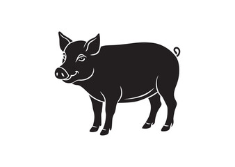 Obraz premium Pig silhouette Vector