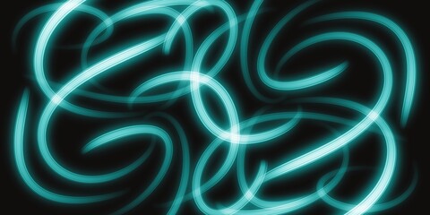 blue neon abstract background with dynamic shapes composition simple. Illustration