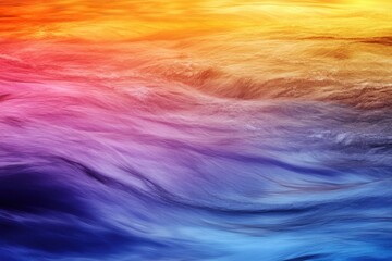 Colorful waves create a mesmerizing pattern during sunset at the beach